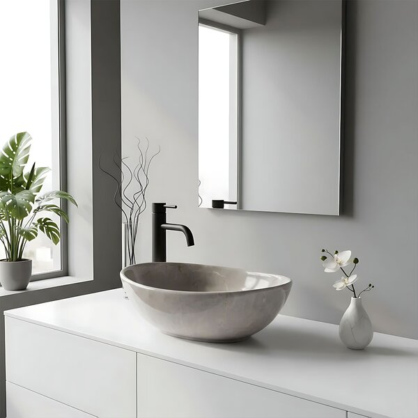 Rea Sofia Mini, umyvadlo na desku 350x260x125 mm, imitace kamene - kashmir, REA-U9238