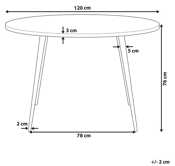 Jídelní stůl ODEON Šedý betonový efekt 120 cm 120 cm