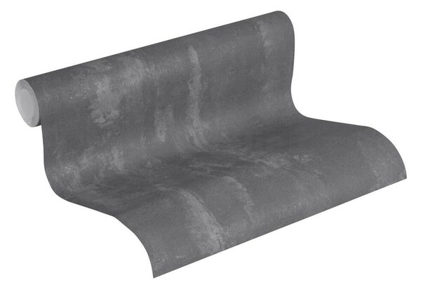 Vliesové tapety na zeď IMPOL New Studio 37412-3, rozměr 10,05 m x 0,53 m, beton tmavě šedý, A.S. Création