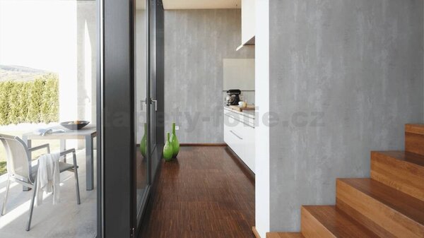 Vliesové tapety na zeď IMPOL New Studio 37412-2, rozměr 10,05 m x 0,53 m, beton šedý, A.S. Création
