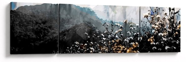 Obraz - Ilustrace divokých květin (170x50 cm)