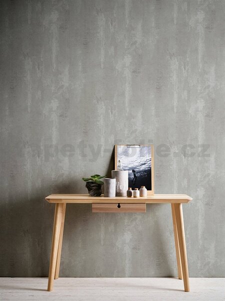 Vliesové tapety na zeď IMPOL New Studio 37412-2, rozměr 10,05 m x 0,53 m, beton šedý, A.S. Création