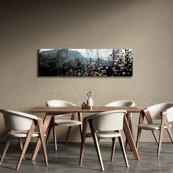 Obraz - Ilustrace divokých květin (170x50 cm)