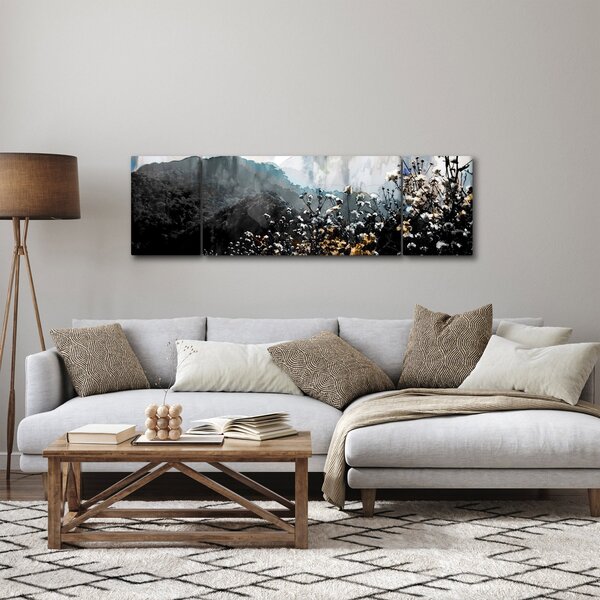Obraz - Ilustrace divokých květin (170x50 cm)