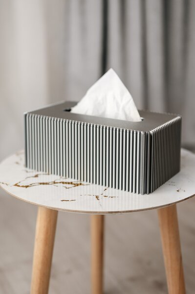 BOX SETA - Designový box na jednorázové kapesníčky, šedá