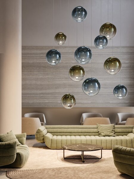 Lodes Designové závěsné LED svítidlo NON RANDOM, 7W, ø 33 cm, CRI90 Barva: Kouřová