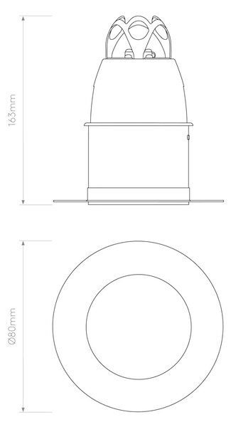 Astro Void GU10 kruhové zápustné svítidlo bílé IP65 ⌀55mm