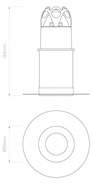 Astro Void GU10 kruhové zápustné svítidlo bílé IP65 ⌀55mm