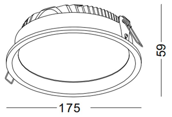 Downlight LED zápustné kulaté svítidlo Ra80 Zlatá