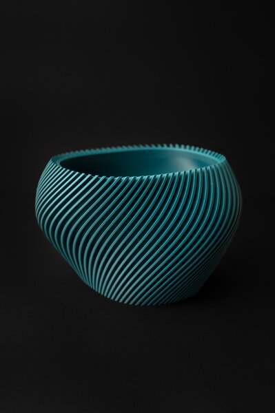SET TORACE - Set tvoří květináč a váza, transformative teal