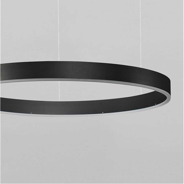 Nova Luce Motif LED kruhové závěsné svítidlo stmívatelné CCT Černá3000K TRIAC⌀150cm