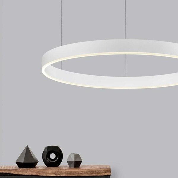 Nova Luce Motif LED kruhové závěsné svítidlo stmívatelné CCT Černá3000K TRIAC⌀150cm