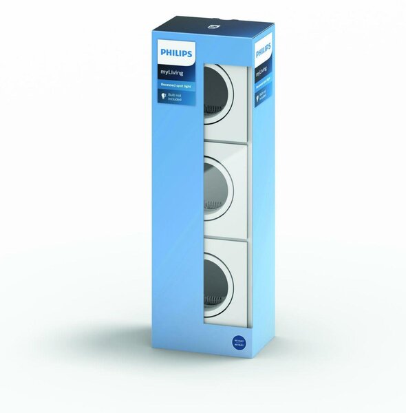 Zapuštěné bodové podhledové svítidlo Philips Enneper set 3ks 50193/31/PN bílé