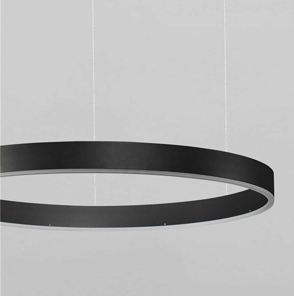 Nova Luce Motif LED kruhové závěsné svítidlo stmívatelné CCT Černá3000K TRIAC⌀150cm