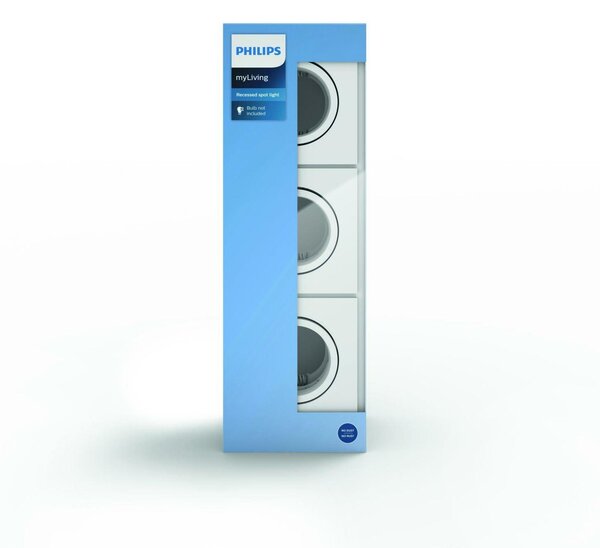 Zapuštěné bodové podhledové svítidlo Philips Enneper set 3ks 50193/31/PN bílé