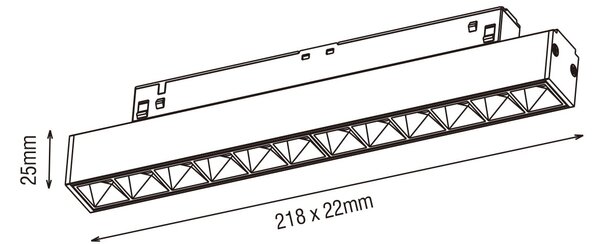 KARIZMA luce Linea Lente LED svítidlo pro 48V lištu bílé 3000KM15°