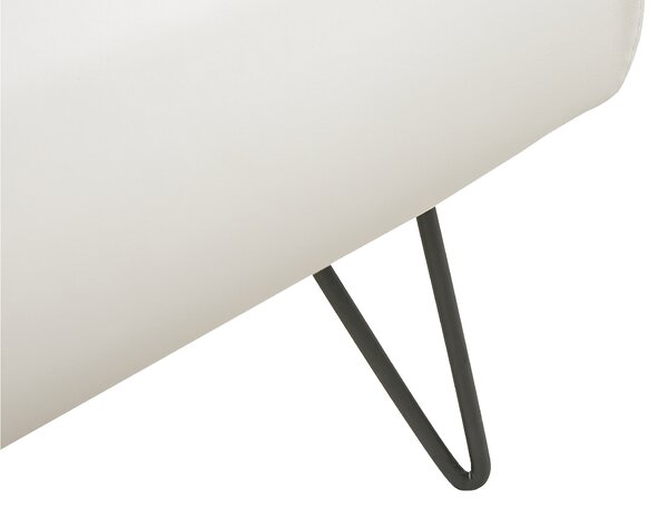 Postel Umělá kůže BETIN 180 x 200 cm Světle béžová
