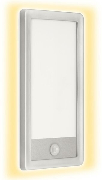 BRILONER TELEFUNKEN LED venkovní nástěnné svítidlo s čidlem, 28 cm, 16 W, stříbrná TF 313904TF