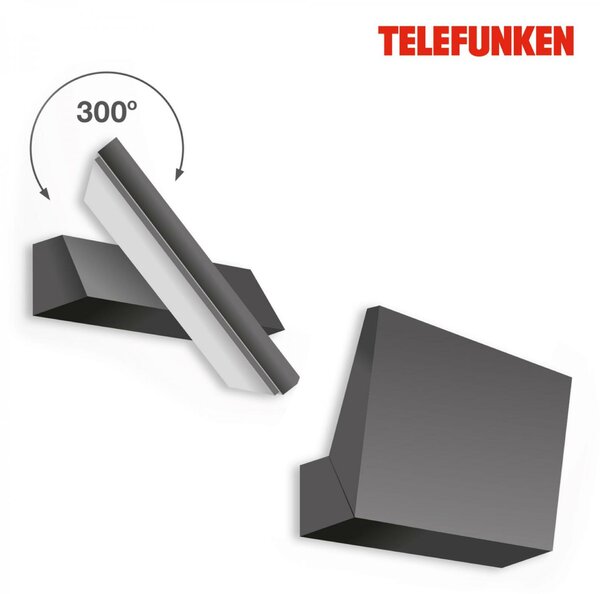 BRILONER TELEFUNKEN LED venkovní svítidlo 17,2 cm 10W 1200lm černá TF 312605TF