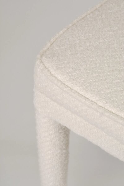 LivinHill Designová jídelní židle Modig M3-14 bouclé bílá/zlatá