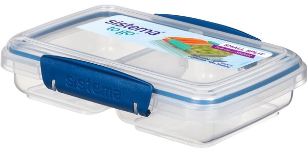 Sistema Dělený svačinový box To Go Small Split se 2 oddíly 350 ml, modrá