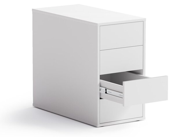 Kancelářský přístavný kontejner BLOCK, 400 x 800 x 710 mm, 4 zásuvky, bílá