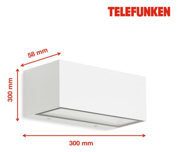 BRILONER TELEFUNKEN LED venkovní svítidlo 18,5 cm 12W 1300lm bílé TF 314406TF
