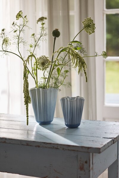 Keramická váza Hammershøi Unfold Blue 16,5 cm