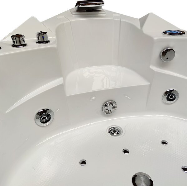 BPS-koupelny Hydromasážní vana HYD-OR632CH 135x135 s ohřevem vody