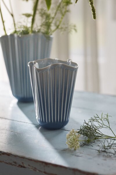 Keramická váza Hammershøi Unfold Blue 16,5 cm