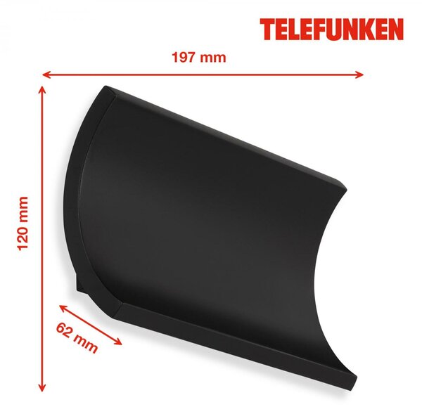 BRILONER TELEFUNKEN LED venkovní svítidlo 19,7 cm 2x6W 600lm černá TF 312805TF