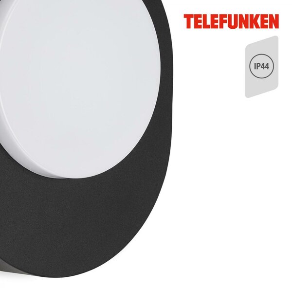 BRILONER TELEFUNKEN LED venkovní svítidlo 24,4 cm 8W 800lm černá TF 312005TF
