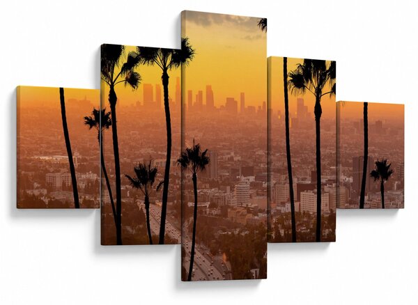 Obraz - Panorama Los Angeles (125x70 cm)