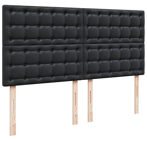 Osmanský rám postele s matrací černá 160x200cm umělá kůže 3313011