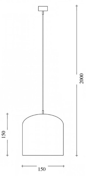 Lucis Juno LED závěsné svítidlo Ø150 (9.6W)3000KČerná