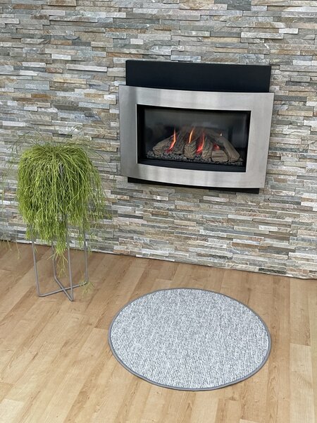 Vopi, Kusový koberec Alassio šedý kruh, 67x67 (průměr) kruh, šedá, chodba / předsíň
