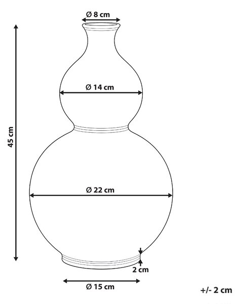 Váza na květiny MOSTOLES Porcelán 45 cm Bílá/Modrá