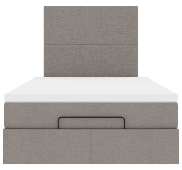 Osmanský rám postele s matrací taupe 120x200cm textil 3313068