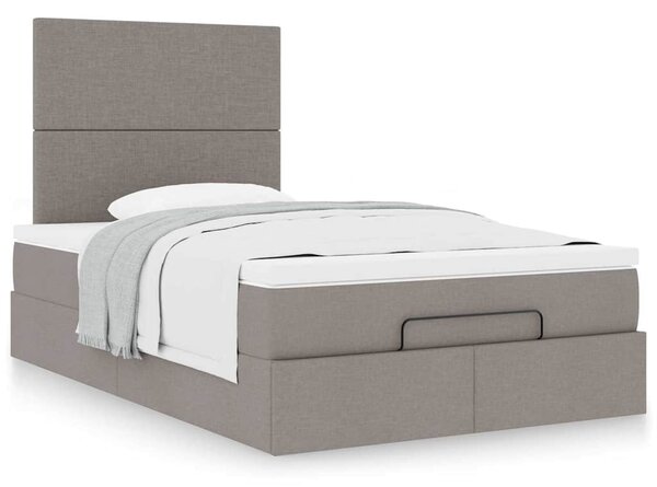Osmanský rám postele s matrací taupe 120x200cm textil 3313068