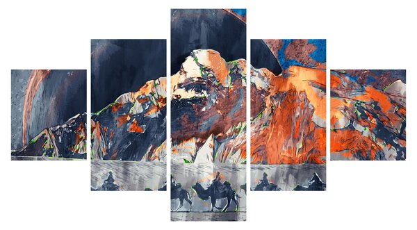 Obraz - Ilustrace potníků (125x70 cm)