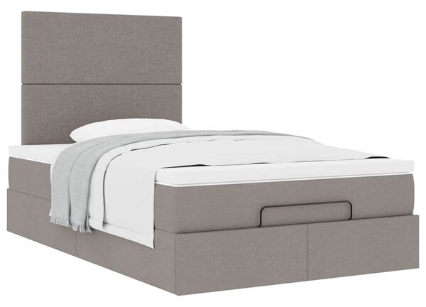 Osmanský rám postele s matrací taupe 120x200cm textil 3313068