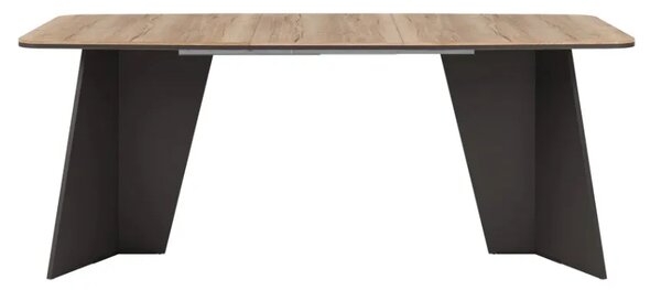 Szynaka Jídelní rozkládací stůl Monza 156/206 cm černý/dub Halifax