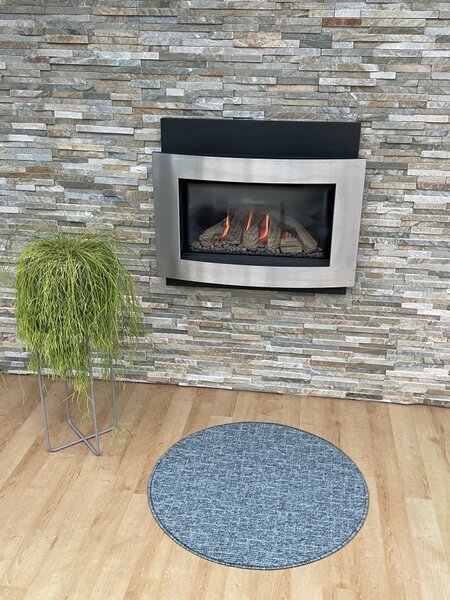 Vopi, Kusový koberec Alassio modrošedý kruh, 80x80 (průměr) kruh, modrá, obývací pokoj