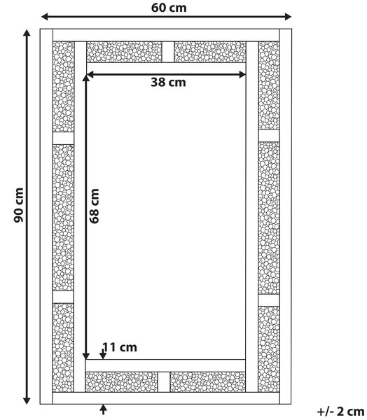 Zrcadlo AVRILLE 60 cm 90 cm Stříbrná