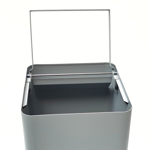 Odpadkový koš na tříděný odpad Caimi Brevetti Centolitri G,100 L,šedý,plné víko