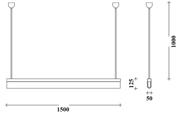 Lucis Aula ZT LED závěsné svítidlo 1200mm3000KMosaz
