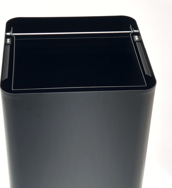 Odpadkový koš na tříděný odpad Caimi Brevetti Centolitri 100 L,černý,plné víko