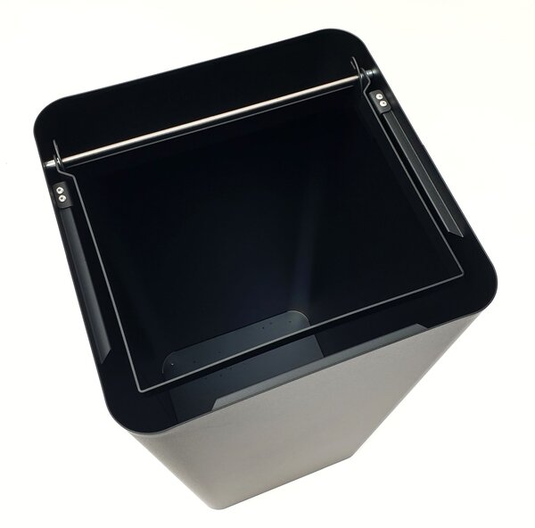 Odpadkový koš na tříděný odpad Caimi Brevetti Centolitri 100 L,černý,plné víko