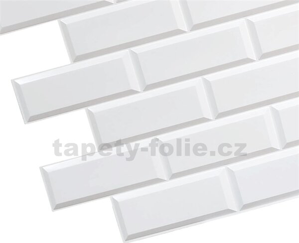 Obkladové panely 3D PVC TP10024059, cena za kus, rozměr 966 x 484 mm, obklad bílý matný, GRACE