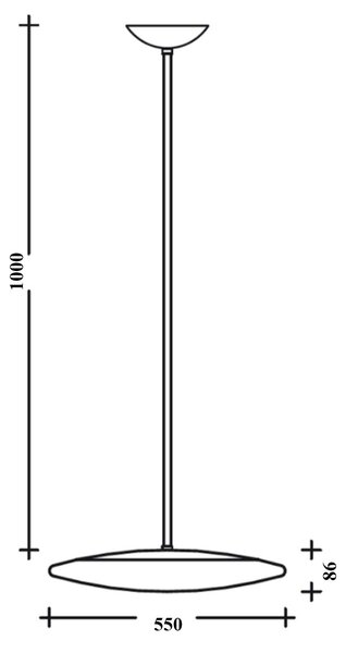 Lucis Rondo LED závěsné svítidlo 450mm4000KBílá